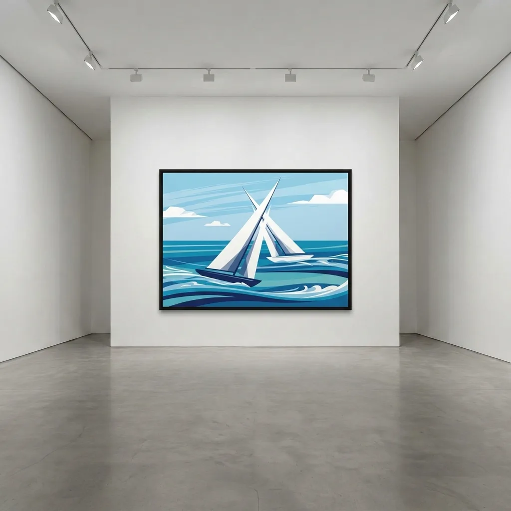 Regatta in Blau — im Interieur