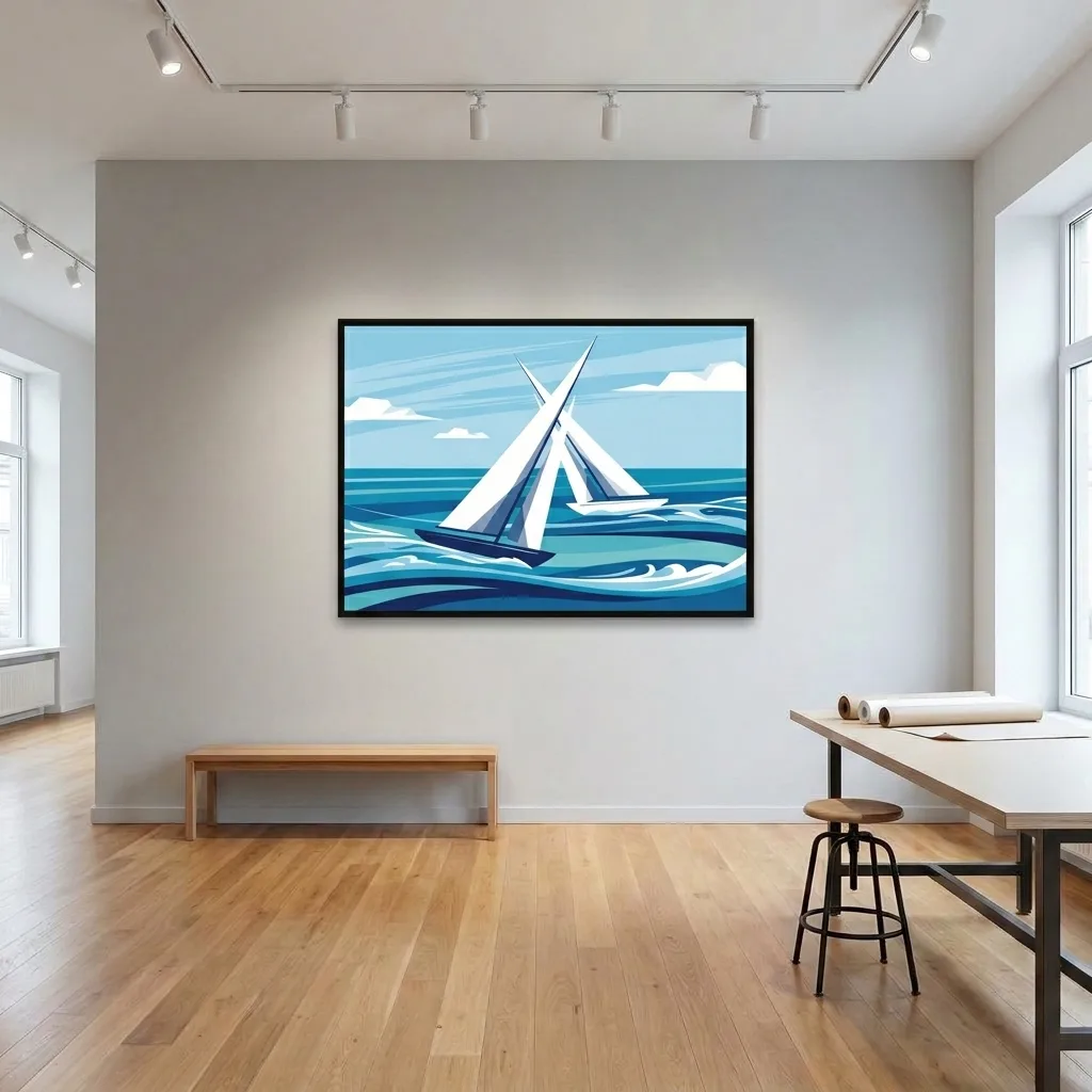 Regatta in Blau — im Interieur