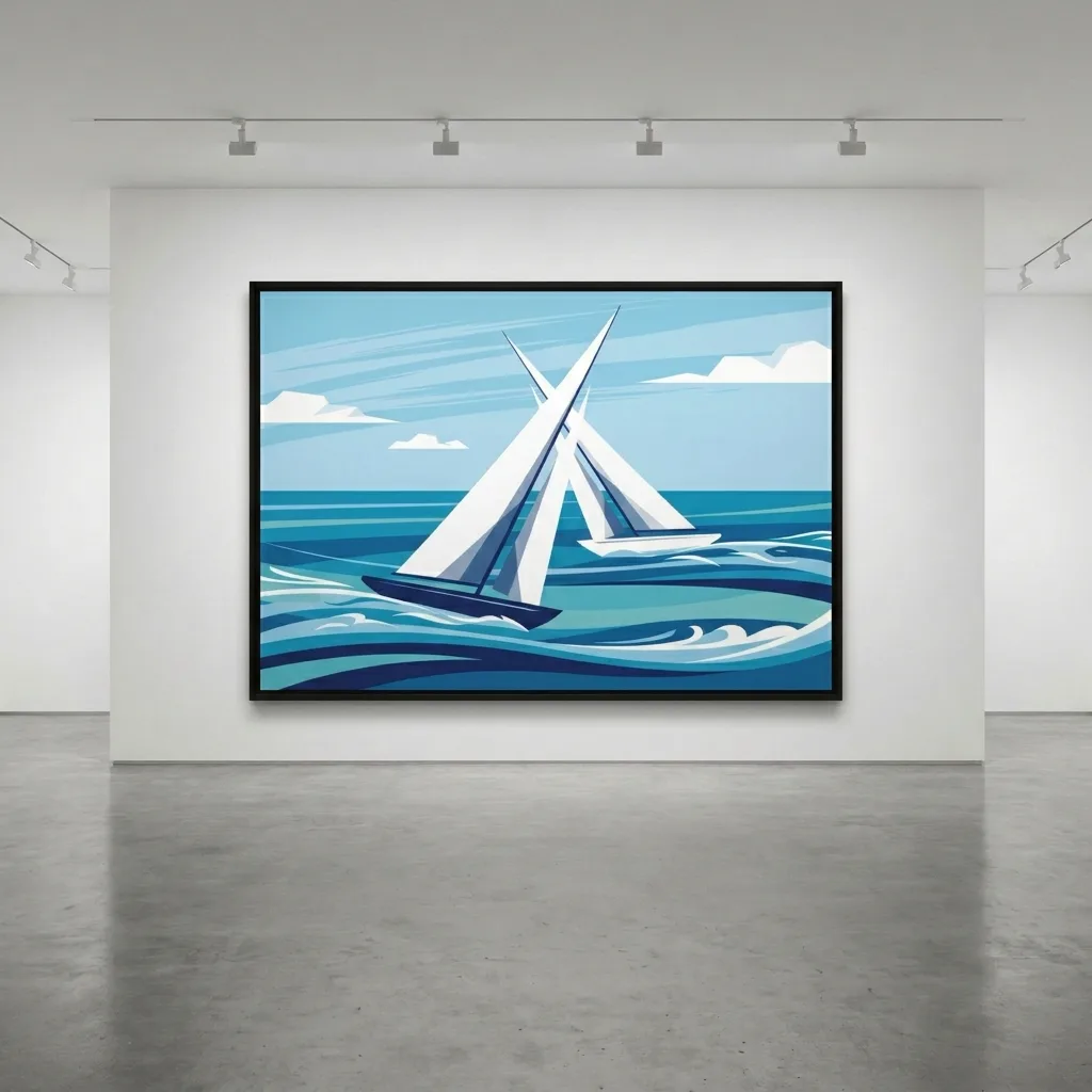 Regatta in Blau — im Interieur