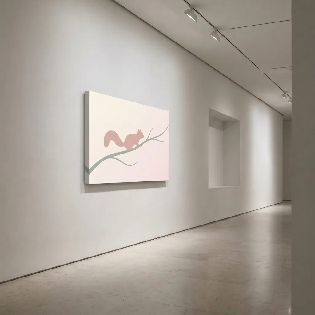 Pastel Squirrel — in a room