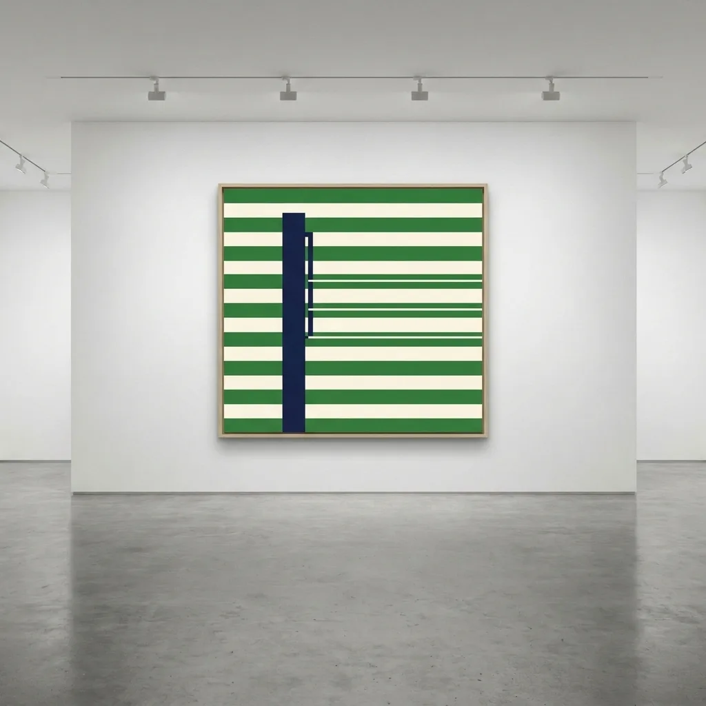 Green grid — in a room