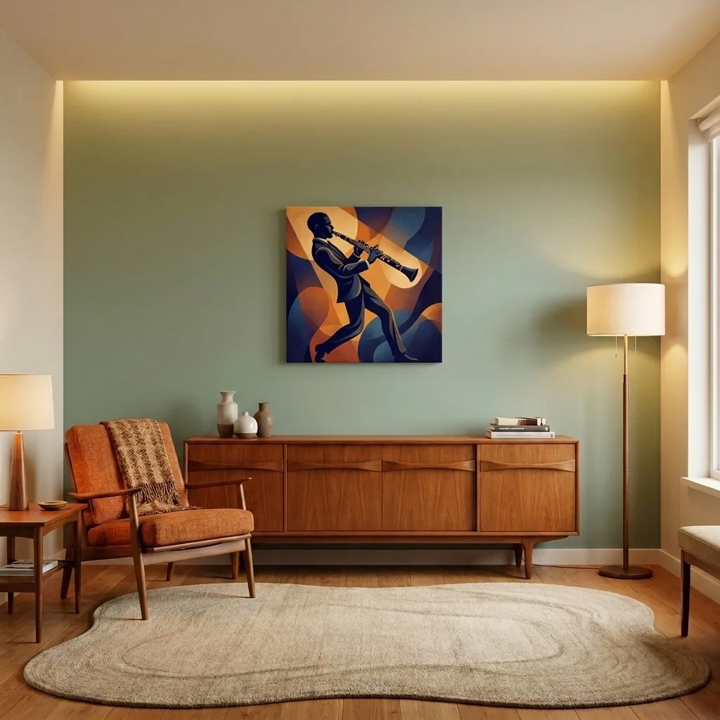 Rhythm in Blue — in a room