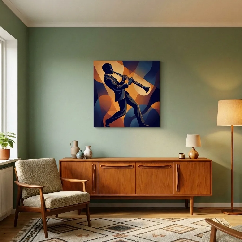 Rhythm in Blue — in a room
