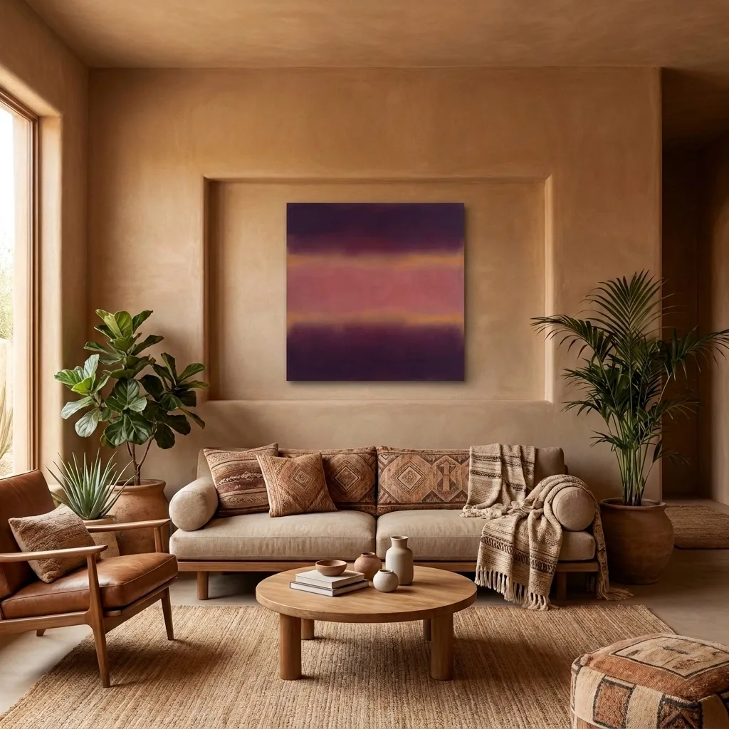 Purple distance — in a room