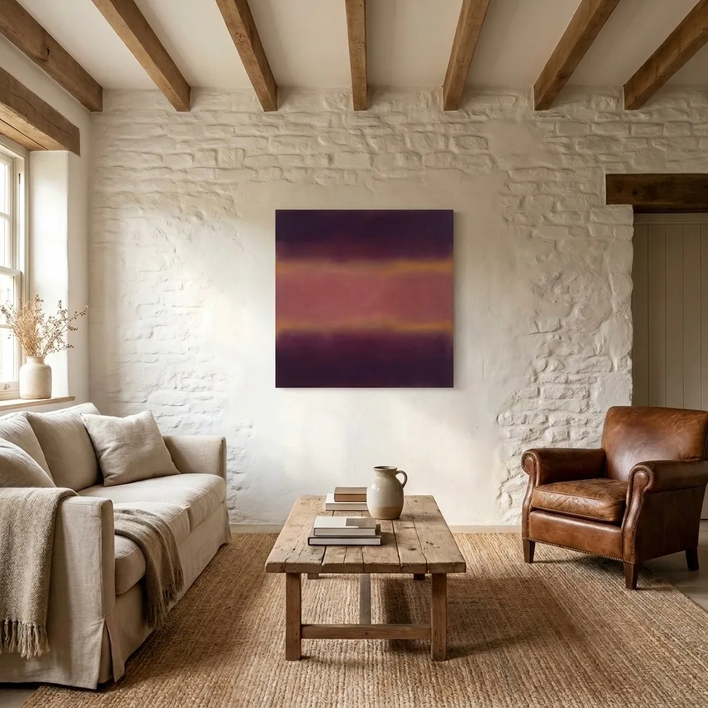 Purple distance — in a room