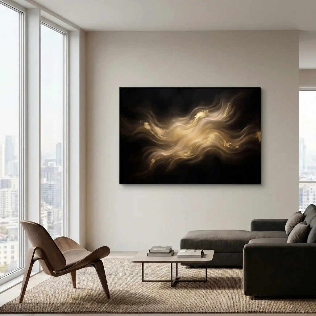 Golden Current stain — in a room