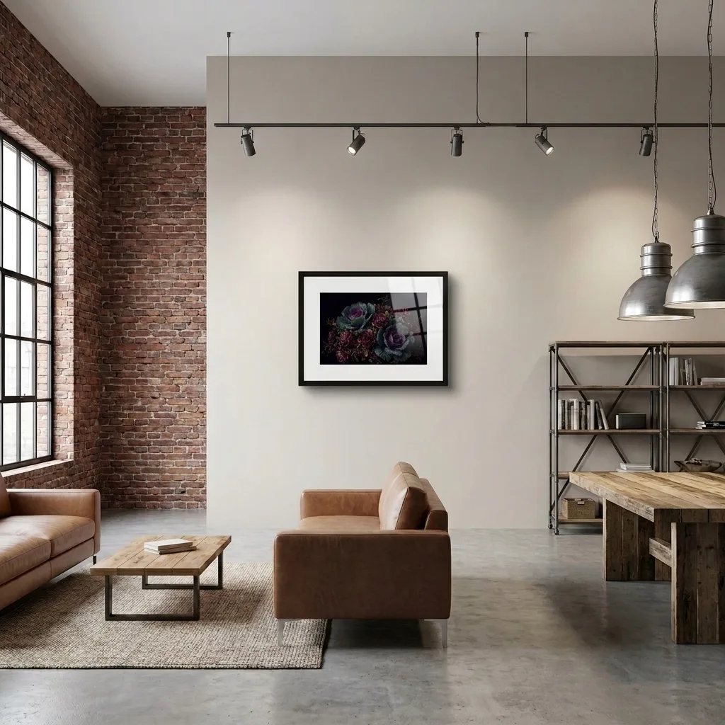 Dunkler Garten — im Interieur