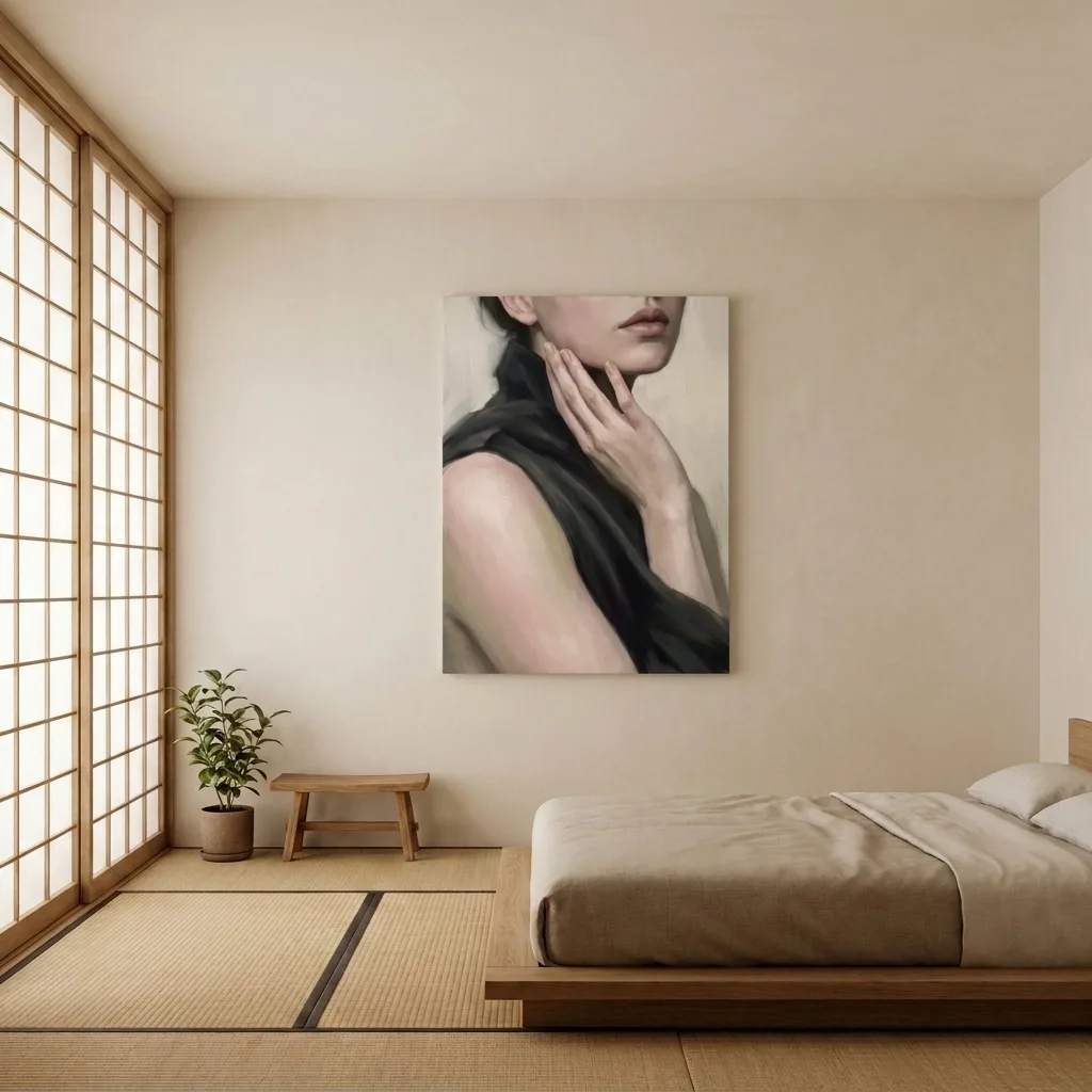 Subtle Gesture in Soft Linen — in a room