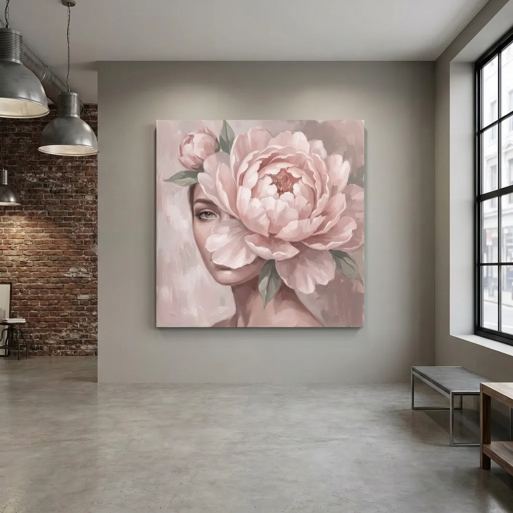 Pudrige Pfingstrose — im Interieur
