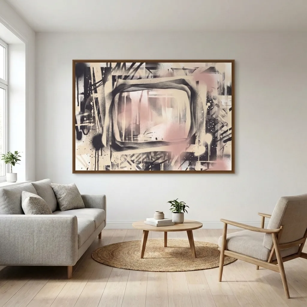 Pudrige Abstraktion — im Interieur