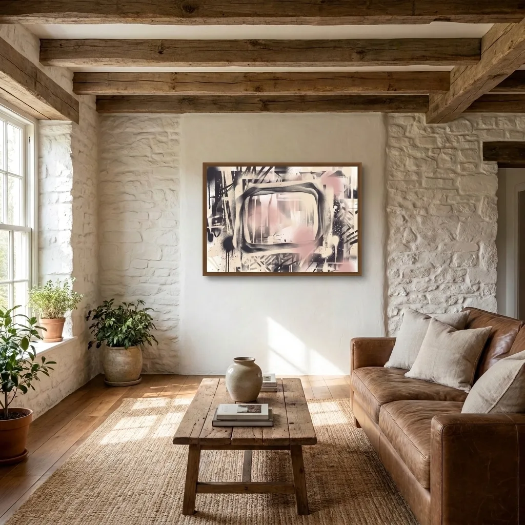 Pudrige Abstraktion — im Interieur
