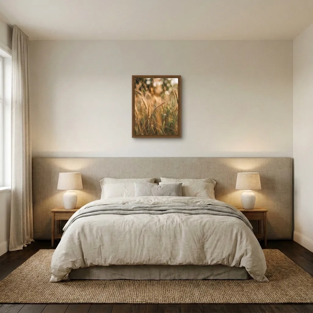 Golden stalks — in a room