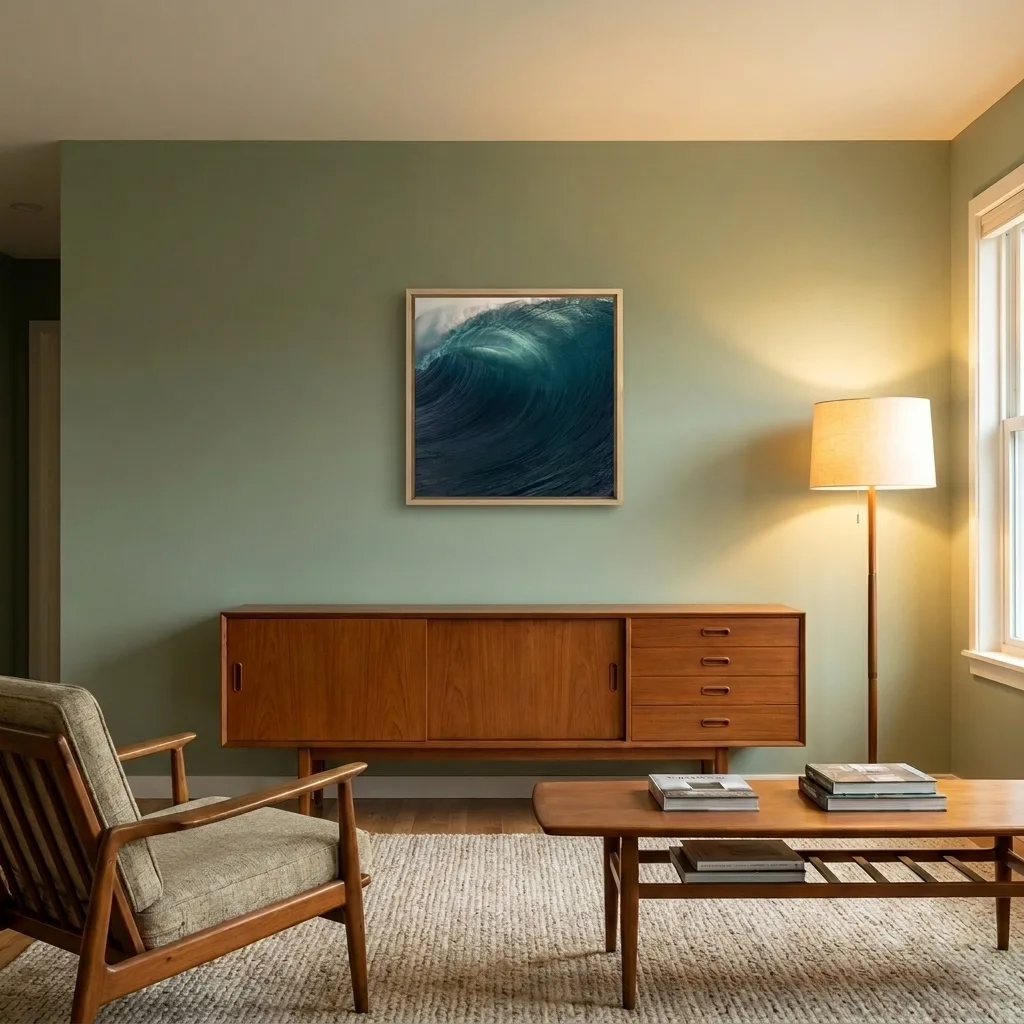 Smaragdgrüne Welle — im Interieur