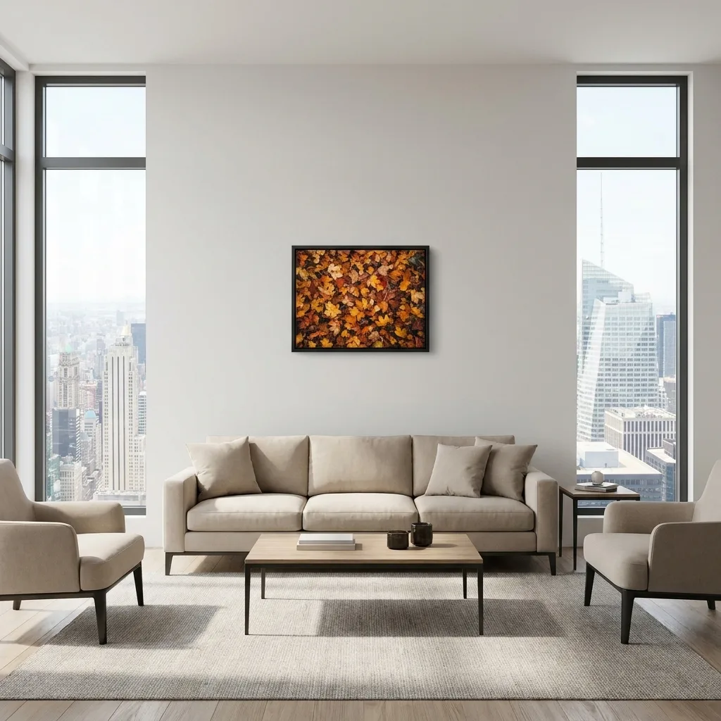 Autumn leaves — in a room