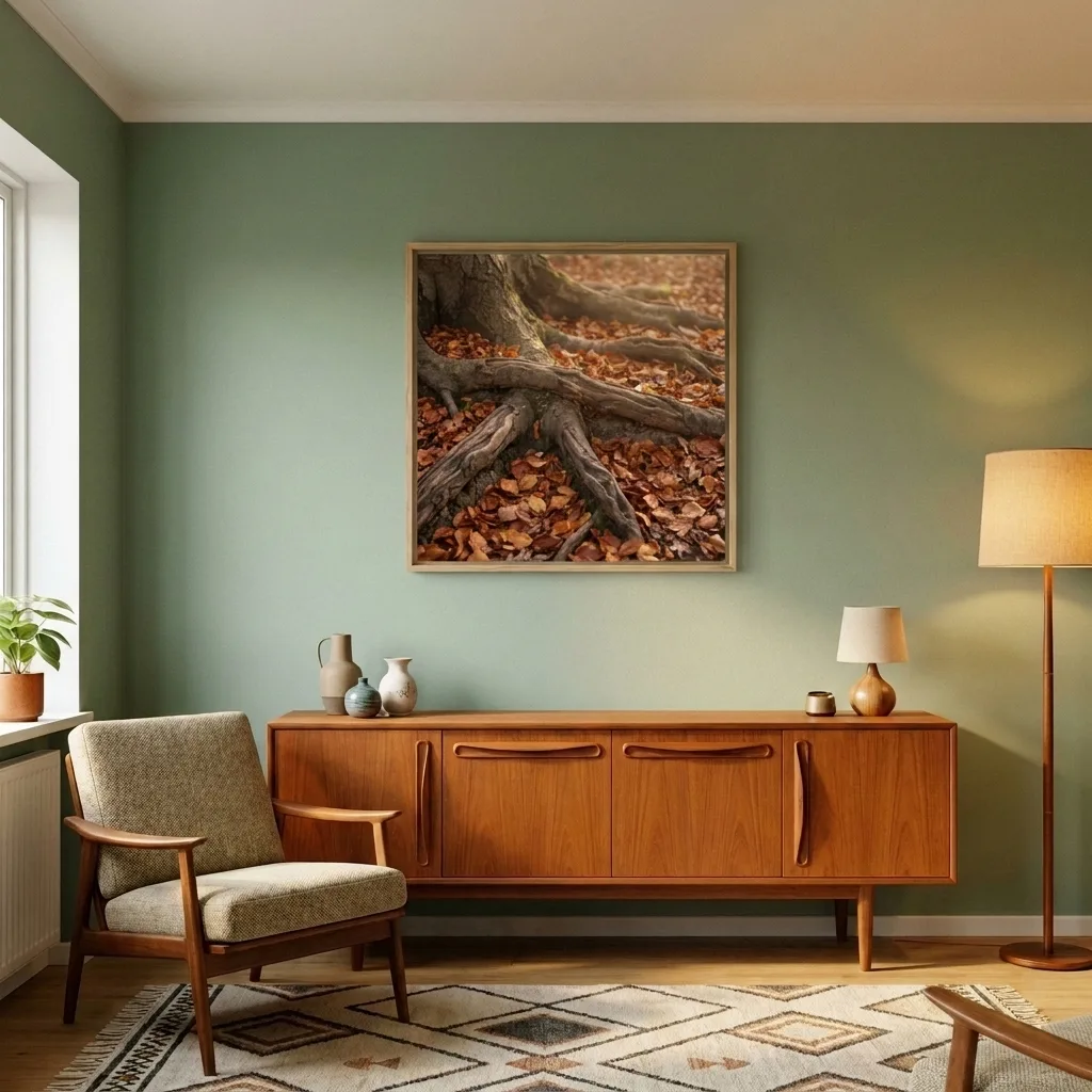 Entwined roots — in a room