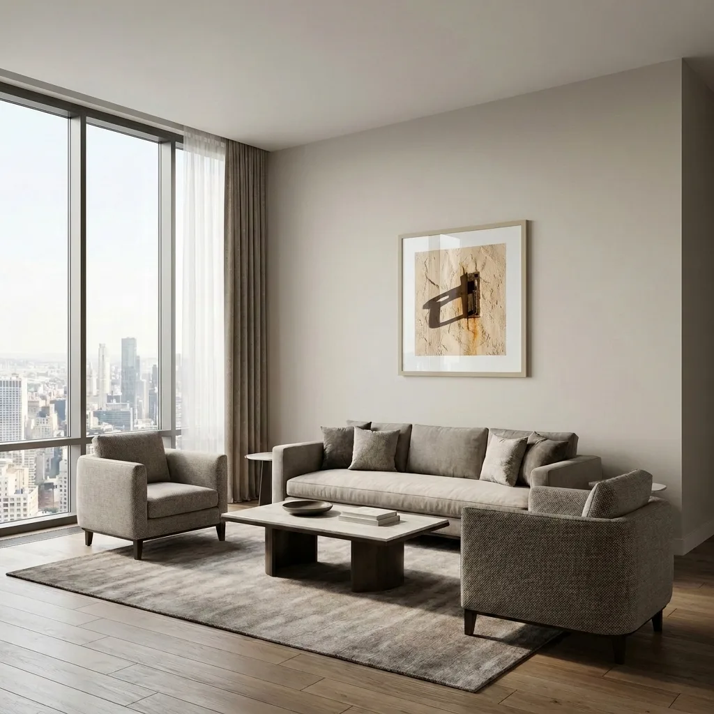 Rust and Sand Minimal Architecture — in a room