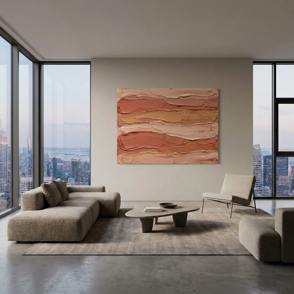 Terracotta Strokes — in a room