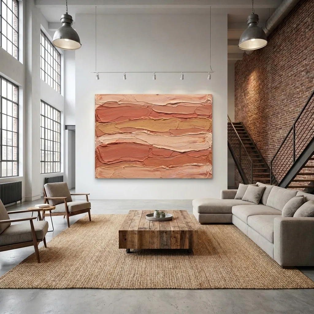 Terracotta Strokes — in a room