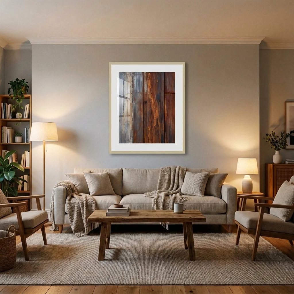 Industrial patina — in a room