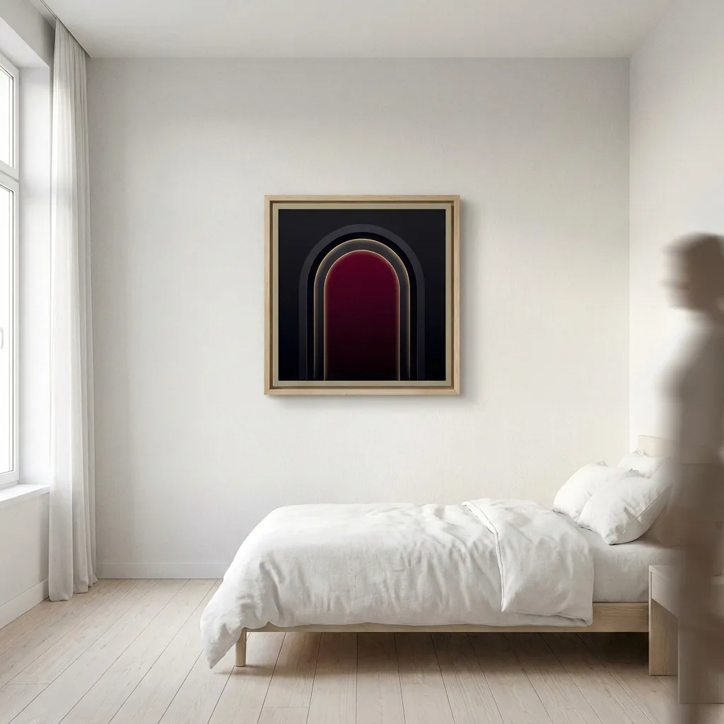 Luminous arc — in a room