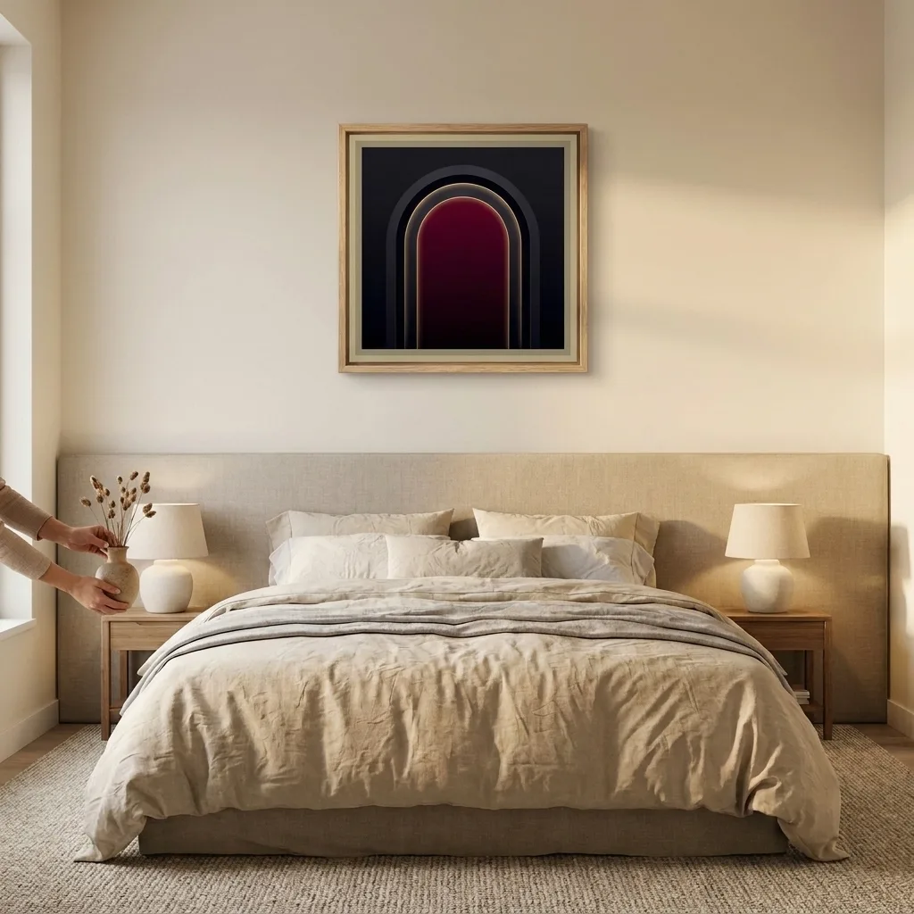 Luminous arc — in a room