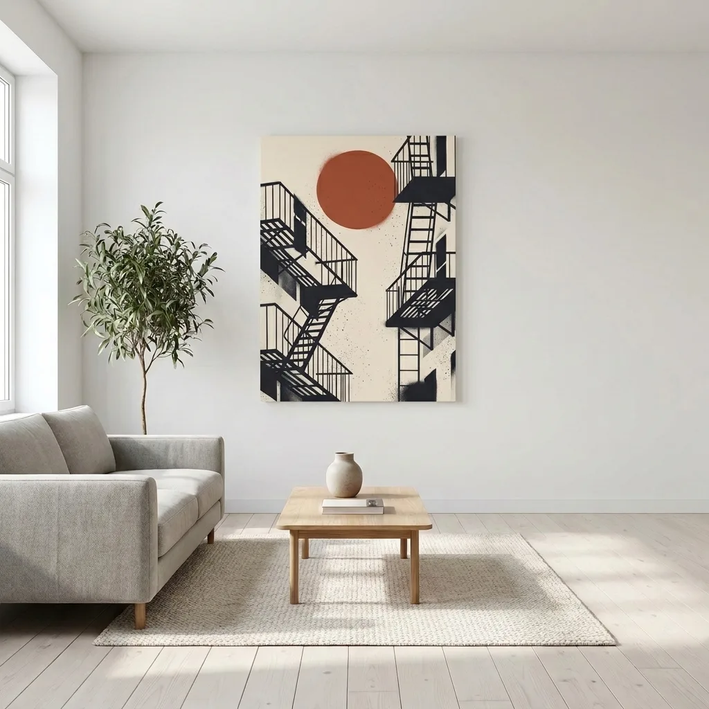 Urbaner Sonnenuntergang — im Interieur