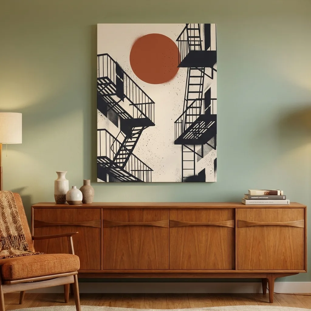 Urbaner Sonnenuntergang — im Interieur