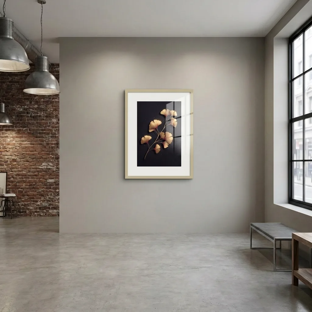 Golden Ginkgo — in a room