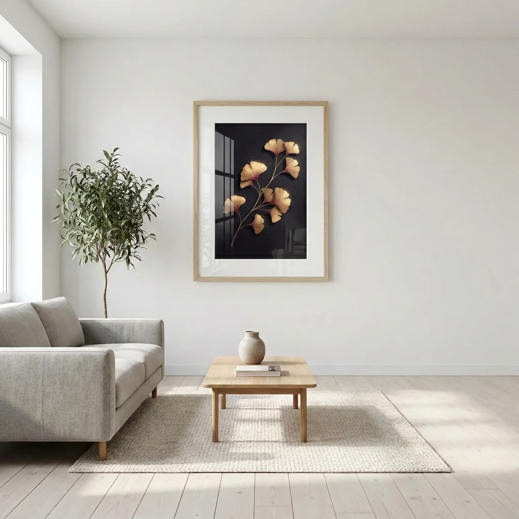 Golden Ginkgo — in a room