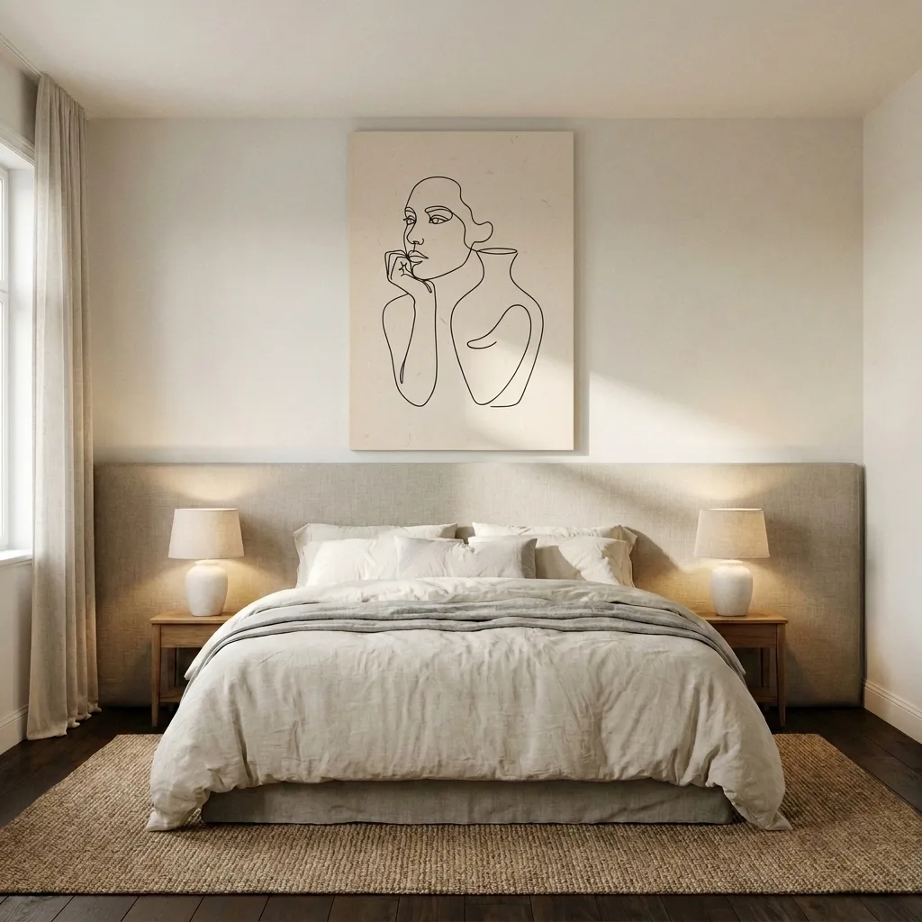 Weibliche Kontur leinen — im Interieur