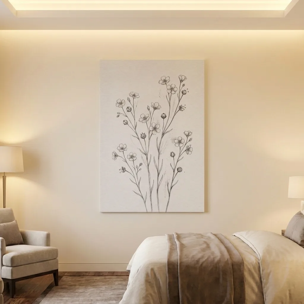 Wild flax — in a room