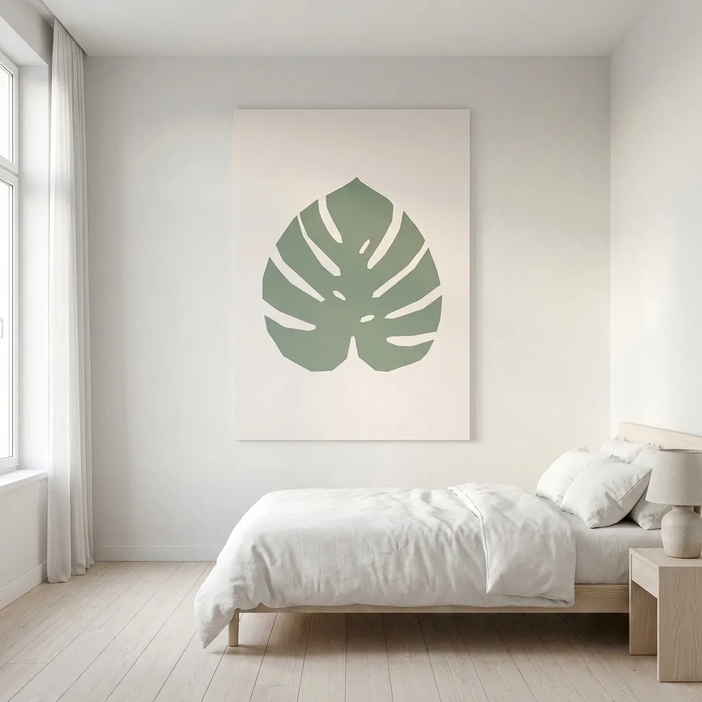 Szałwiowa monstera — we wnętrzu