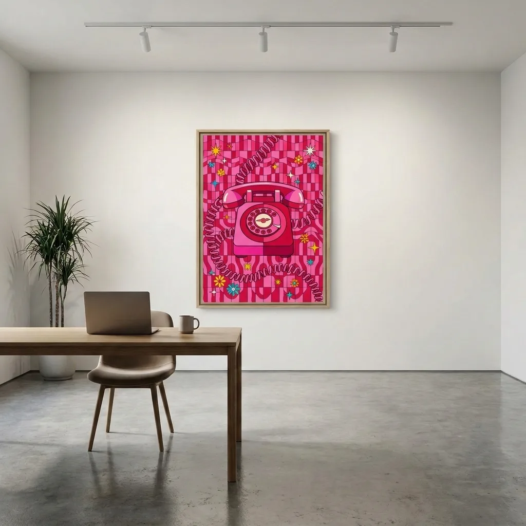 Retro Ochre Signal — in a room