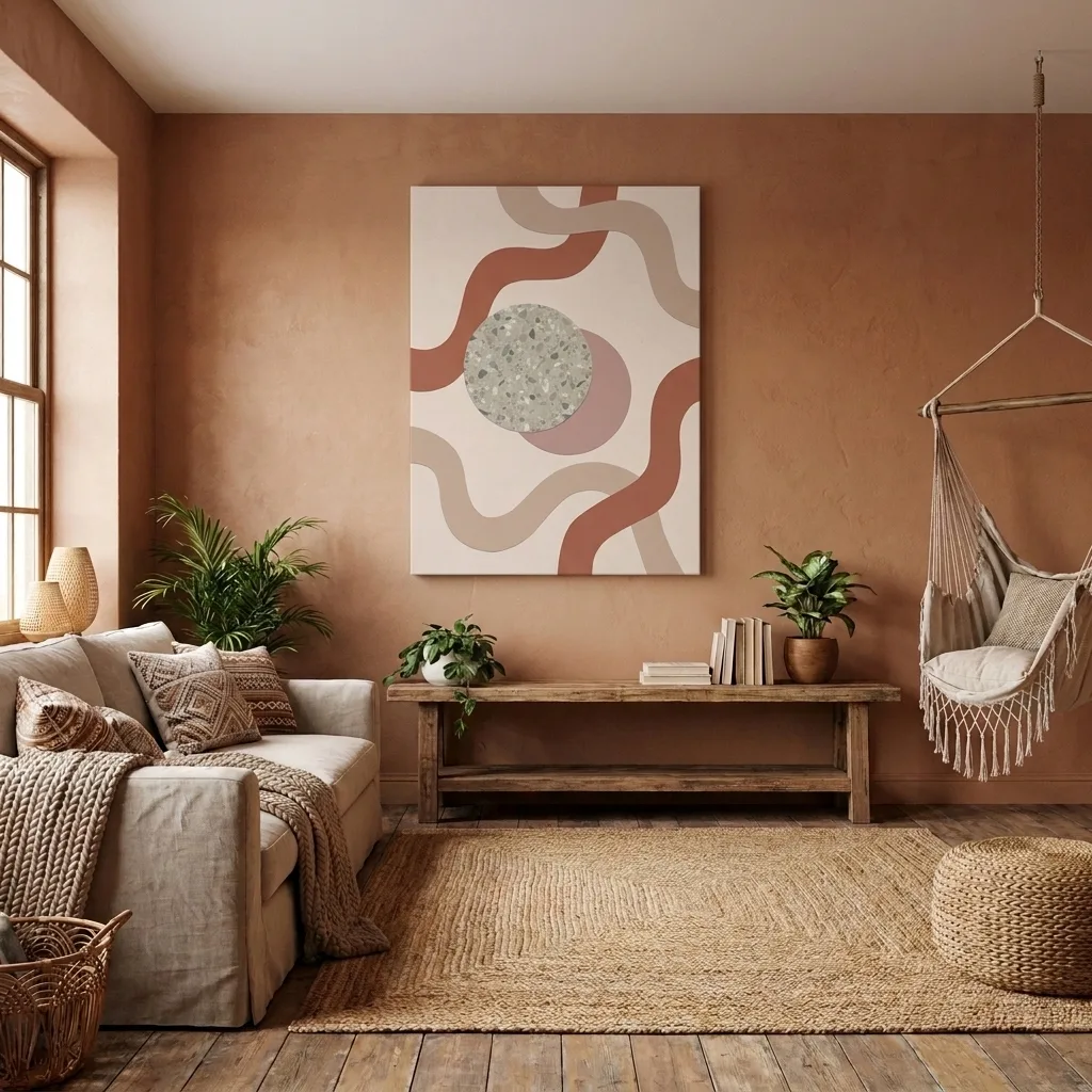Clay and Terrazzo — in a room