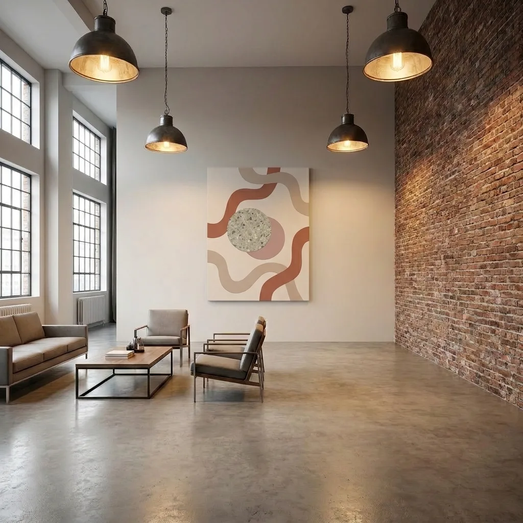 Clay and Terrazzo — in a room