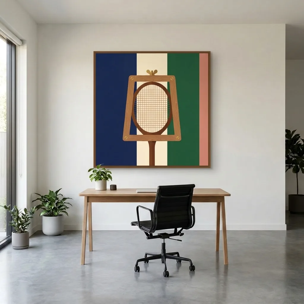 Retro-Tennisschläger — im Interieur