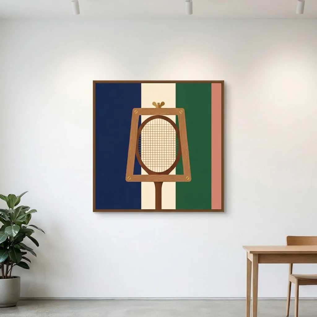 Retro-Tennisschläger — im Interieur