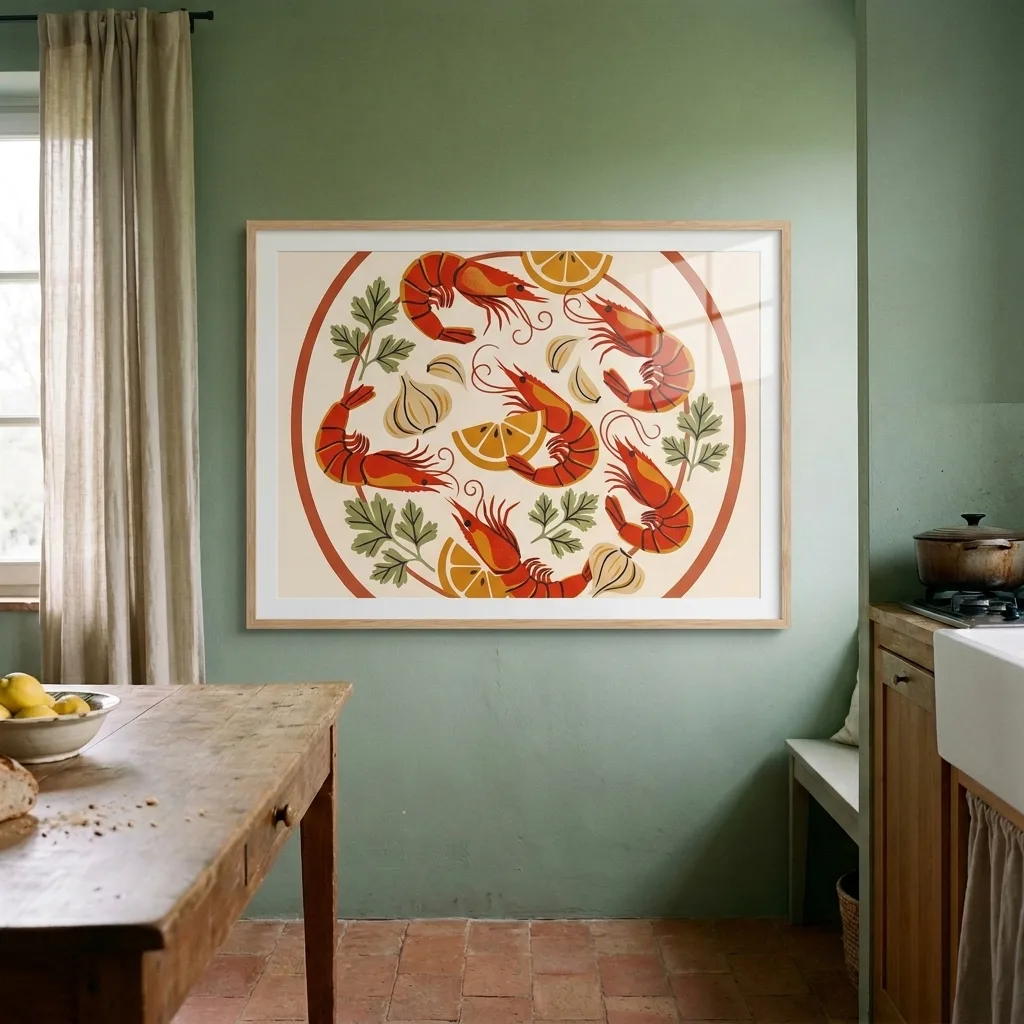 Mediterraner Ockerteller — im Interieur