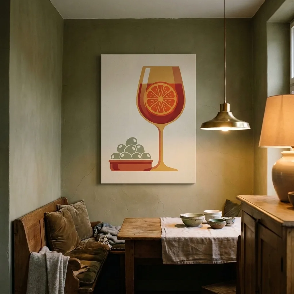 Sonniger Aperitif — im Interieur