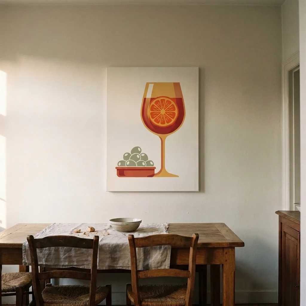 Sonniger Aperitif — im Interieur