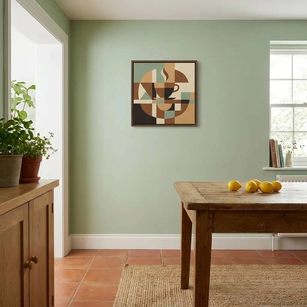 Morgendliche Espressokanne — im Interieur